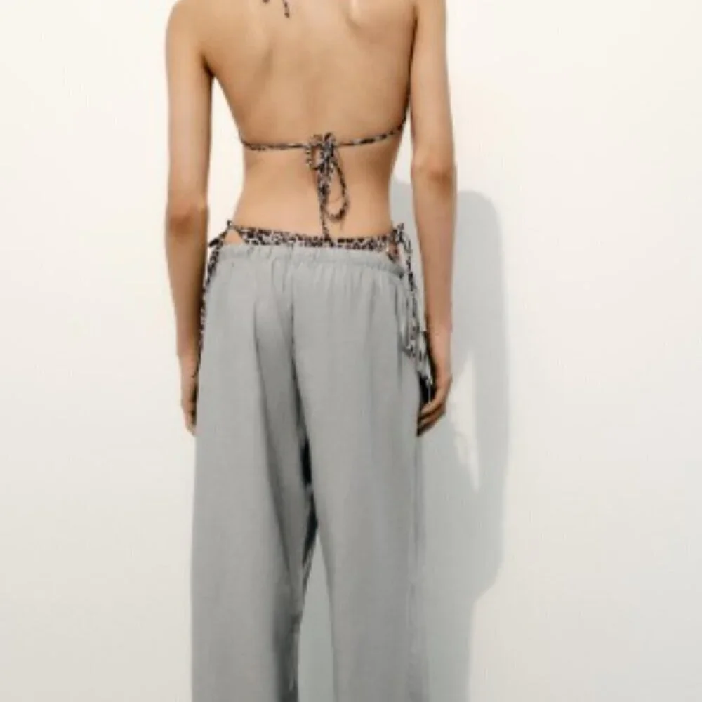 ZARA LINEN BLEND PALAZZO PANTS SIZE XS 1255/416/809